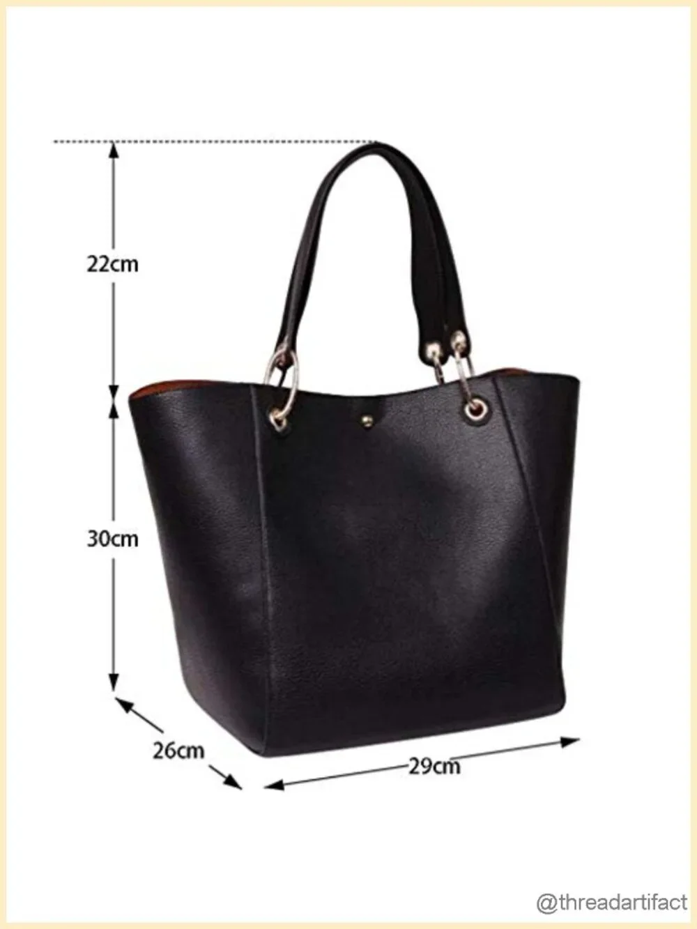 Large Capacity Work Tote Bag Shoulder Handbag Faux Leather Hobo